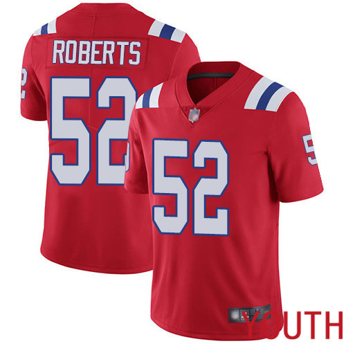 New England Patriots Football #52 Vapor Limited Red Youth Elandon Roberts Alternate NFL Jersey->new england patriots->NFL Jersey
